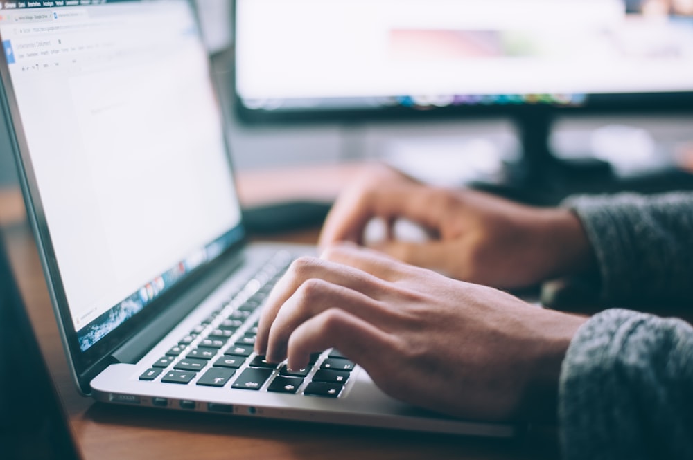 Building a website on a laptop